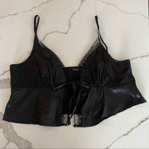 Shein Lace Slip Top in Black Size XL